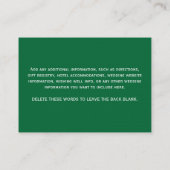 Carte du boîtier de réception verte, dorée, blanch (Dos)