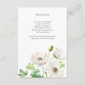 Carte du boîtier des détails de la fleur d'anémone (Devant)