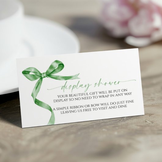 Carte du boîtier du Baby shower d'affichage Bow ve