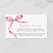 Carte du boîtier du Baby shower d'affichage de la  (Devant)