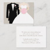 Carte du boîtier du mariage de mariée et de mariée (Devant / Derrière)