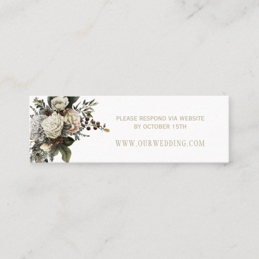 Carte du boîtier du site Web mariage à fleurs blan (Devant)