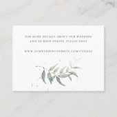 Carte du boîtier du site Web mariage de la feuille (Devant)