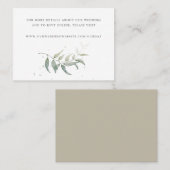 Carte du boîtier du site Web mariage de la feuille (Devant / Derrière)