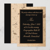 Carte du boîtier en marbre beige (Devant / Derrière)