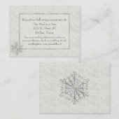 Carte du boîtier Mariage de Flocon de neige blanc  (Devant / Derrière)