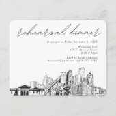 Carte du boîtier Mariage du dîner de répétition de (Devant)