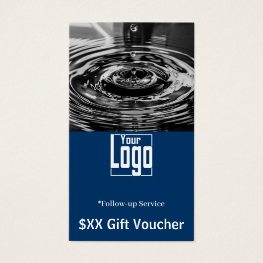 Carte du bon de service de suivi photo moderne (Devant)