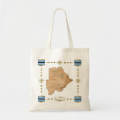 Carte du Botswana + sac drapeaux (Devant)