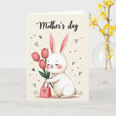 Carte du bouquet de lapin aimant (Fleur jaune)