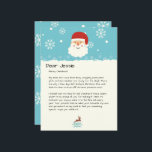 Carte Du bureau de Père Noël|Custom Christmas Snowman<br><div class="desc">Découvrez la magie de Noël avec une lettre personnalisée du Père Noël lui-même. Chaque lettre est confectionnée sur un authentique logo du pôle Nord, ajoutant un enchantement à l'expérience. Mme Claus et le Père Noël se réjouissent de s'adresser personnellement à chaque lettre, afin que chaque enfant ressente la chaleur et...</div>