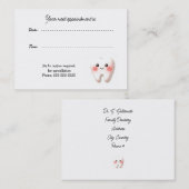 Carte du bureau de rendez-vous dentaire (Devant / Derrière)