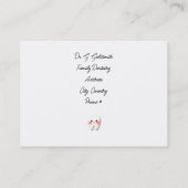 Carte du bureau de rendez-vous dentaire (Dos)