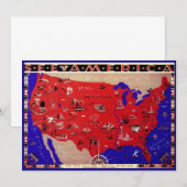 Carte du Bureau de voyage des États-Unis d'Amériqu (Devant / Derrière)