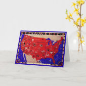 Carte du Bureau de voyage des États-Unis d'Amériqu (Fleur jaune)