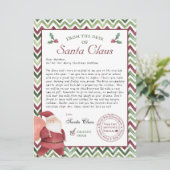 Carte Du bureau du Père Noël | Lettre de Noël (Debout devant)