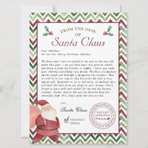 Carte Du bureau du Père Noël   Lettre de Noël