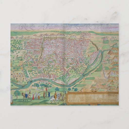 Carte du Caire, de Civitates Orbis Terrarum par G (Devant)