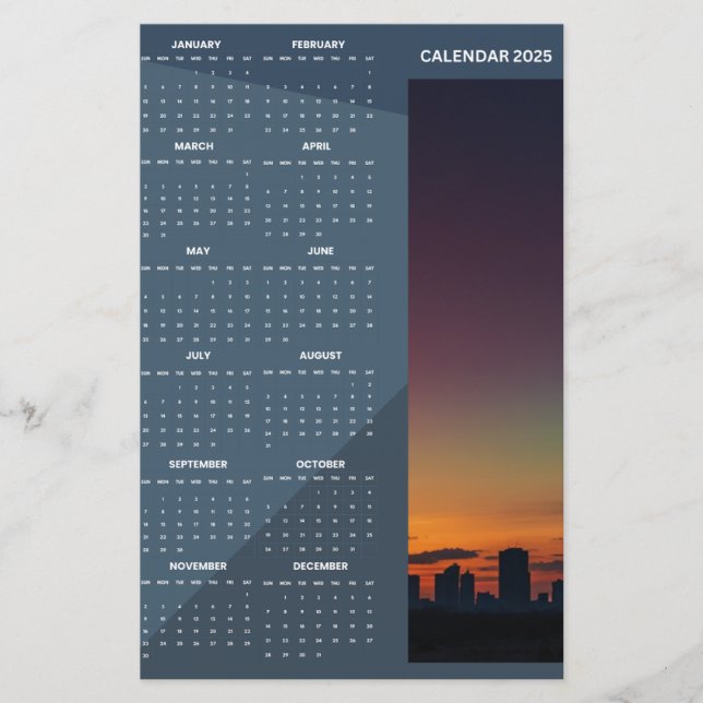 Carte du calendrier budgétaire 2025 (Devant)