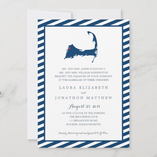 Carte du cap Bourne | MARIAGE (Devant)