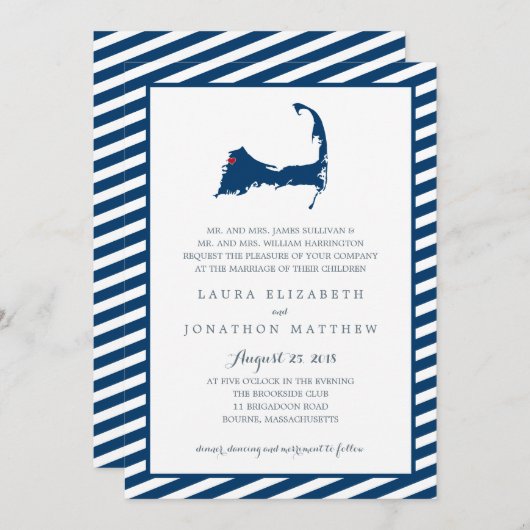 Carte du cap Bourne | MARIAGE (Devant / Derrière)