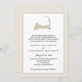 Carte du Cap Chatham avec coeur | MARIAGE (Devant / Derrière)