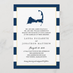 Carte du cap Cod West Dennis avec cœur   Mariage