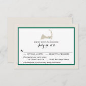 Carte du cap de Dennis Port | Menu Mariage RSVP (Devant / Derrière)