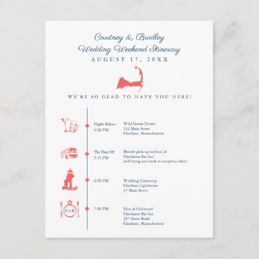 Carte du Cape Cod Programme de la réception de mar (Devant)