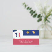 Carte du Carte de visite enseignant français avec (Debout devant)