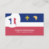 Carte du Carte de visite enseignant français avec (Devant)