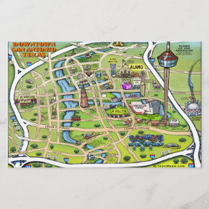 Carte du centre-ville de San Antonio