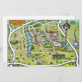 Carte du centre-ville de San Antonio (Devant / Derrière)