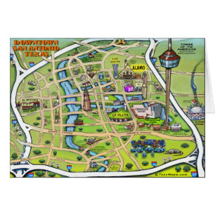 Carte du centre-ville de San Antonio