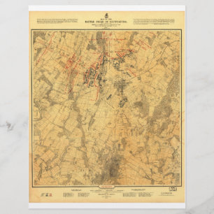 Carte du champ de bataille de Gettysburg par John 