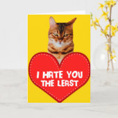 Carte du chat que je déteste le moins (Fleur jaune)