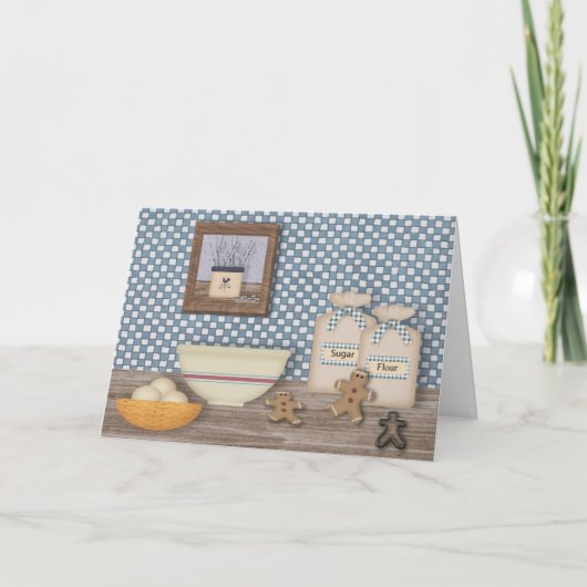 Carte du Christ de Baking Gingerbread Men (Devant)