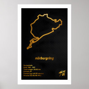 Carte du circuit de Nurburgring Gold - Impression