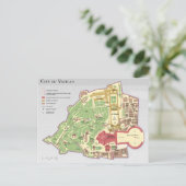 Carte du Cité du Vatican Diagramme Briefkaart (Staand voorkant)