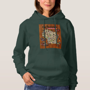 Carte du club du sweat - shirt à capuche Unisex-W