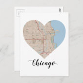 Carte du coeur de Chicago (Devant / Derrière)