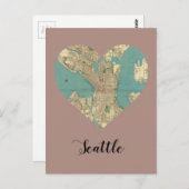 Carte du coeur de Seattle (Devant / Derrière)