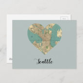 Carte du coeur de Seattle (Devant / Derrière)