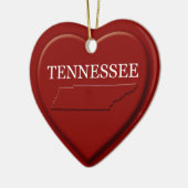 Carte du coeur du Tennessee Ornement de Noël (Gauche)