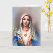 Carte du coeur immaculé de Marie (Fleur jaune)