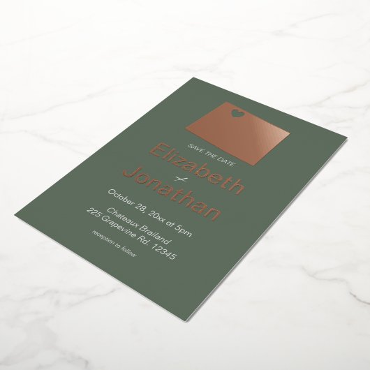 Carte du Colorado Destination Mariage Save The Dat (Rotation)