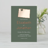 Carte du Colorado Destination Mariage Save The Dat (Debout devant)