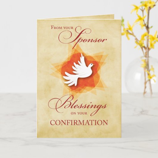 Carte Du Commanditaire, Confirmation Félicitations Dove (Fleur jaune)