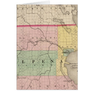Carte du comté d'Alpena, Michigan