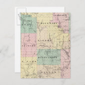 Carte du comté de Barron, État du Wisconsin (Devant / Derrière)